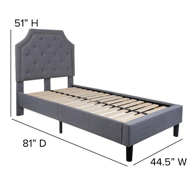 Flash Furniture Brighton Arched Tufted Upholstered Platform Bed