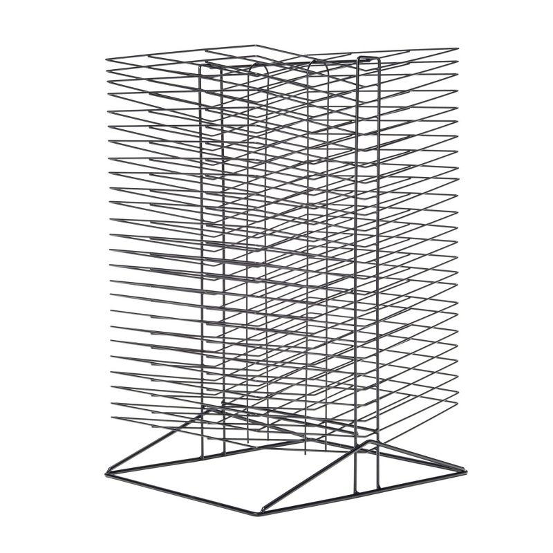 Sax All-Steel Double Sided Wire Drying Rack for Arts and Crafts and Storage, Black, 50 Shelves, 17-1/2 x 20 x 30-3/4 Inches
