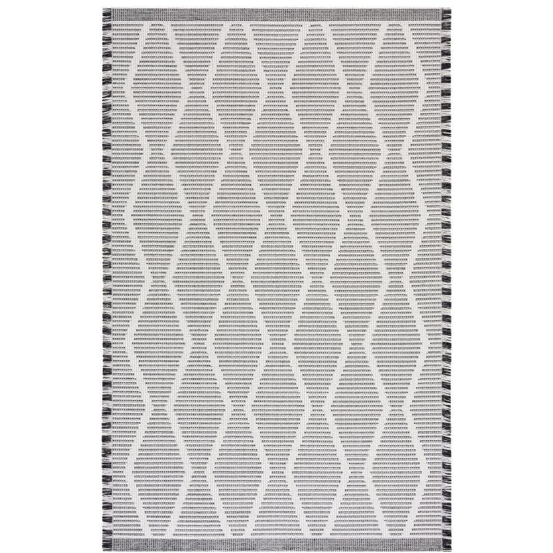 Augustine AGT503 Machine Made Indoor Area Rug - Ivory/Black - 6'-4"x9'-6" - Safavieh