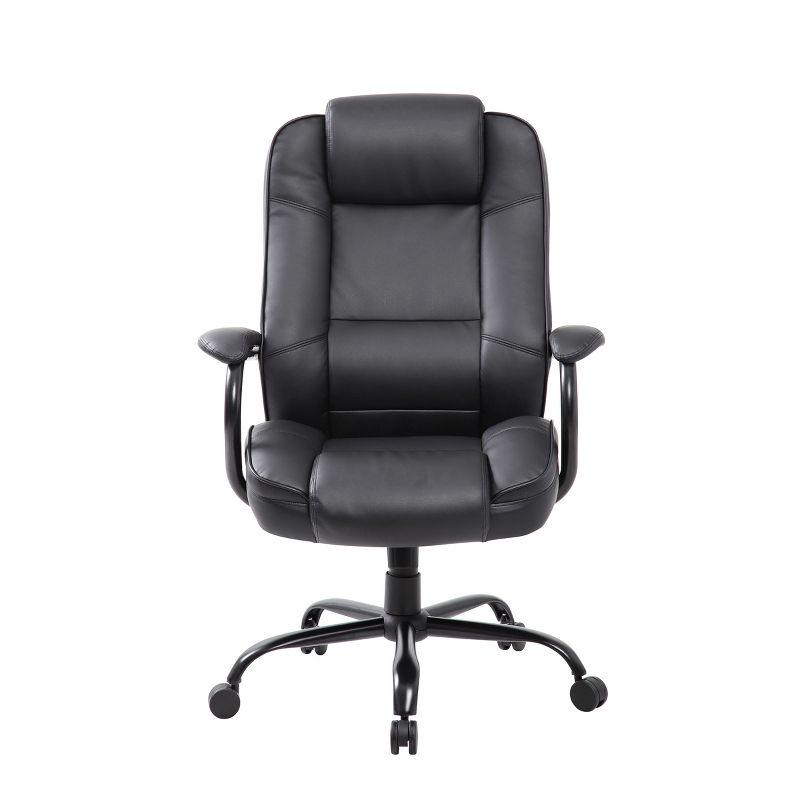 Heavy Duty Executive Chair Dark - Boss Office Products: Swivel, Metal Frame, 400lb Capacity