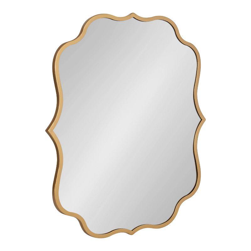24" x 30" Higby Framed Wall Mirror Gold - Kate & Laurel All Things Decor: Scalloped, Decorative, Modern Style