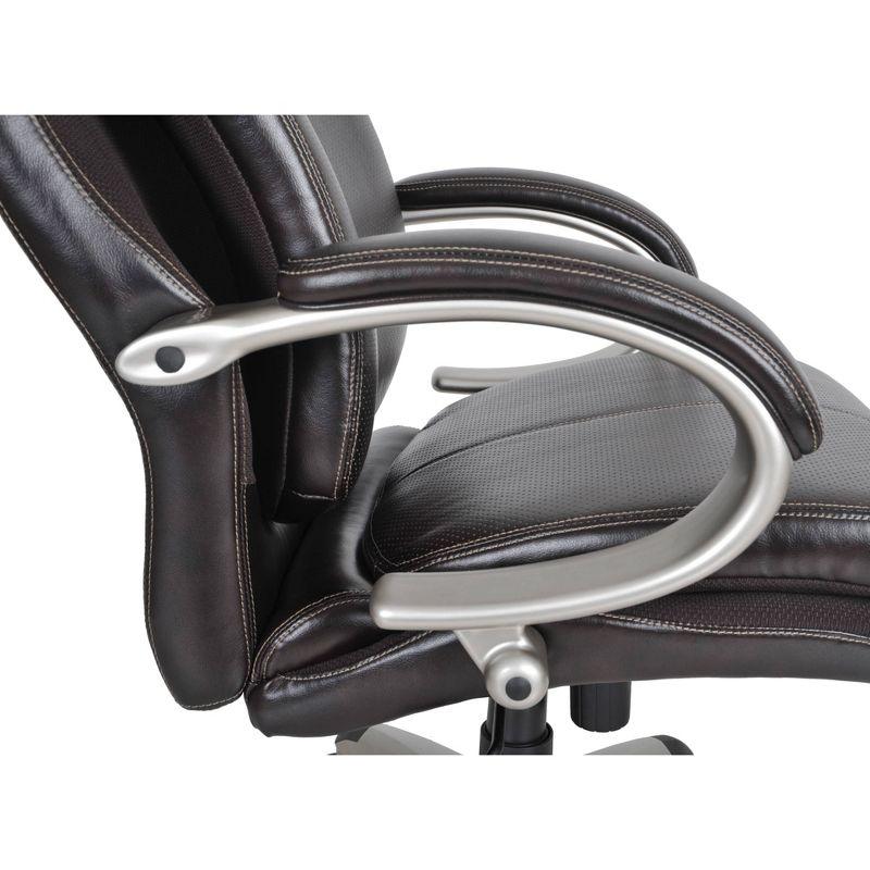 Serta Dayton Big and Tall Executive Office Chair with AIR Technology, Brown Bonded Leather