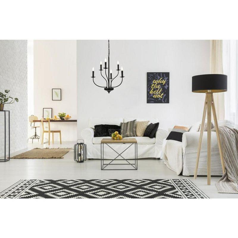 Elegant Lighting Westley 6 lights pendant in black