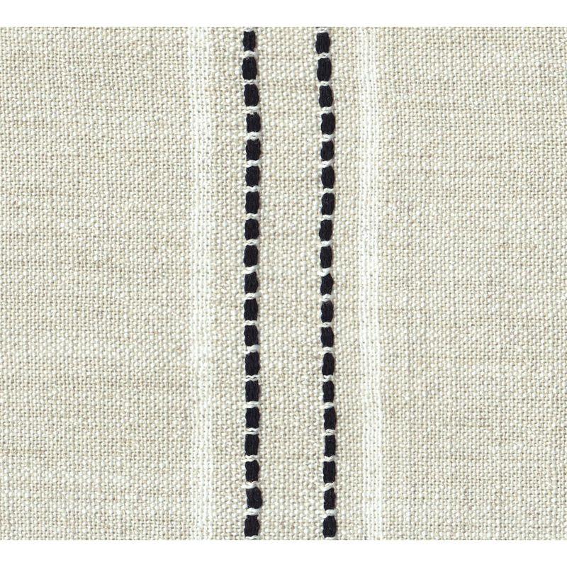 Set of 2 Stripe Dining Chairs Black/White - HomePop: Nailhead Trim, Rubberwood Legs, Polyester Upholstery