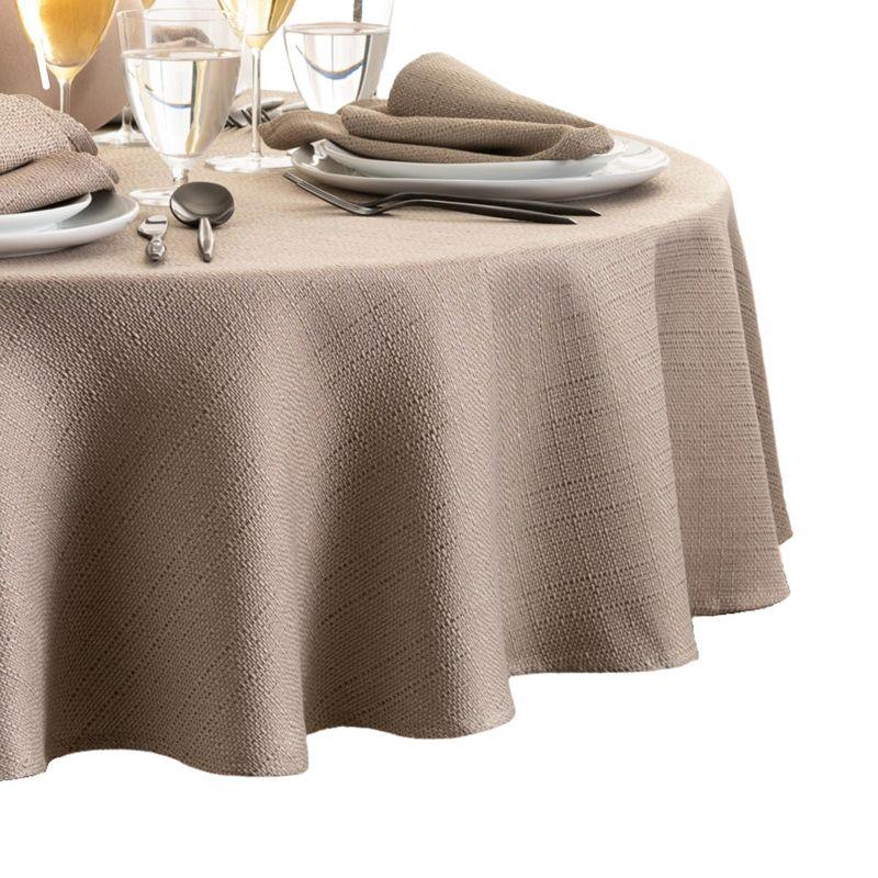 Elrene Laurel Solid Texture Water and Stain Resistant Tablecloth - Elrene Home Fashions