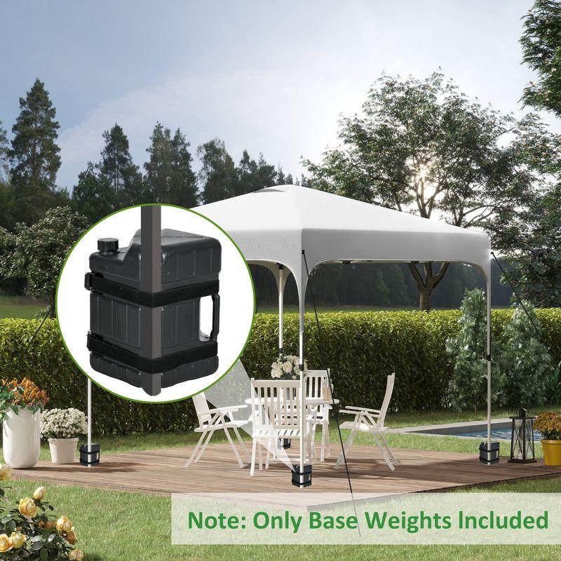 Black HDPE Water or Sand Filled Canopy Weights Set of 4