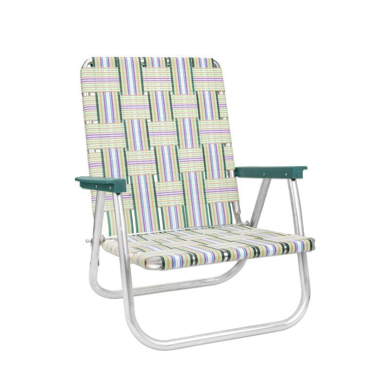 Lawn Chair USA Folding Aluminum Beach Webbed Chair (Spring Fling)