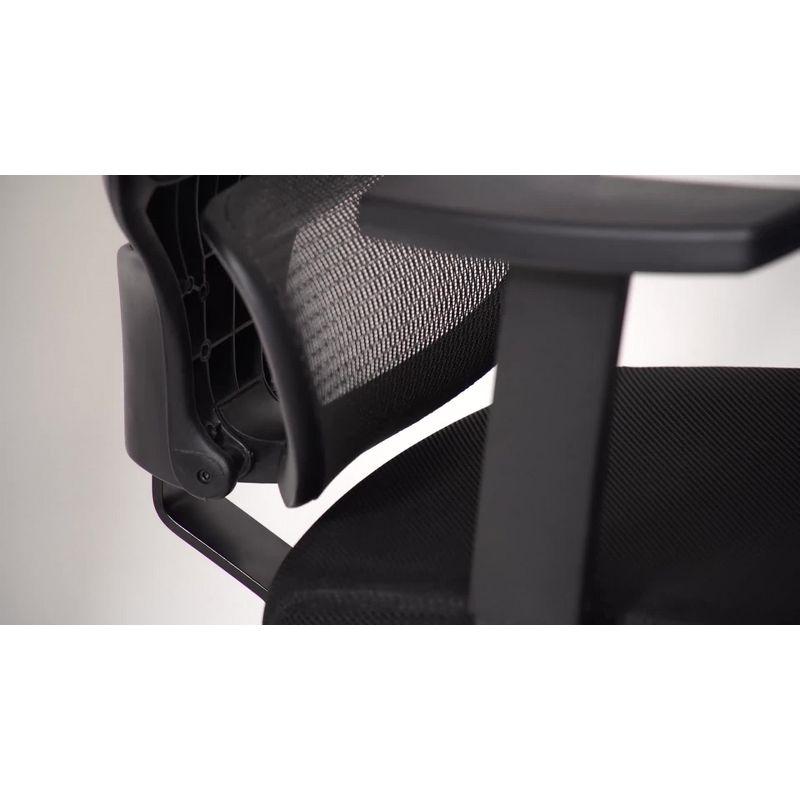 Boss Office Products Multi-Function Mesh Task Chair Black: Ergonomic, Lumbar Support, Swivel, Adjustable Arms