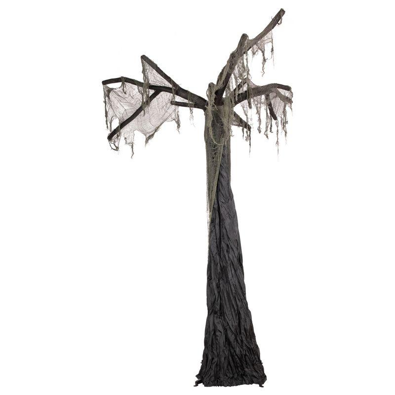 Northlight Seasonal 7.5' Black and Gray Spooky Standing Ghost Tree Halloween Decoration