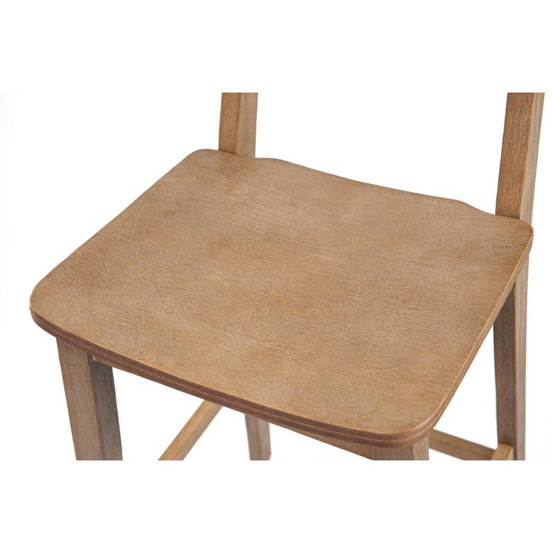29" Torino Barstool Barnwood - Boraam: Solid Wood, Molded Seat, Footrests, Rustic Style