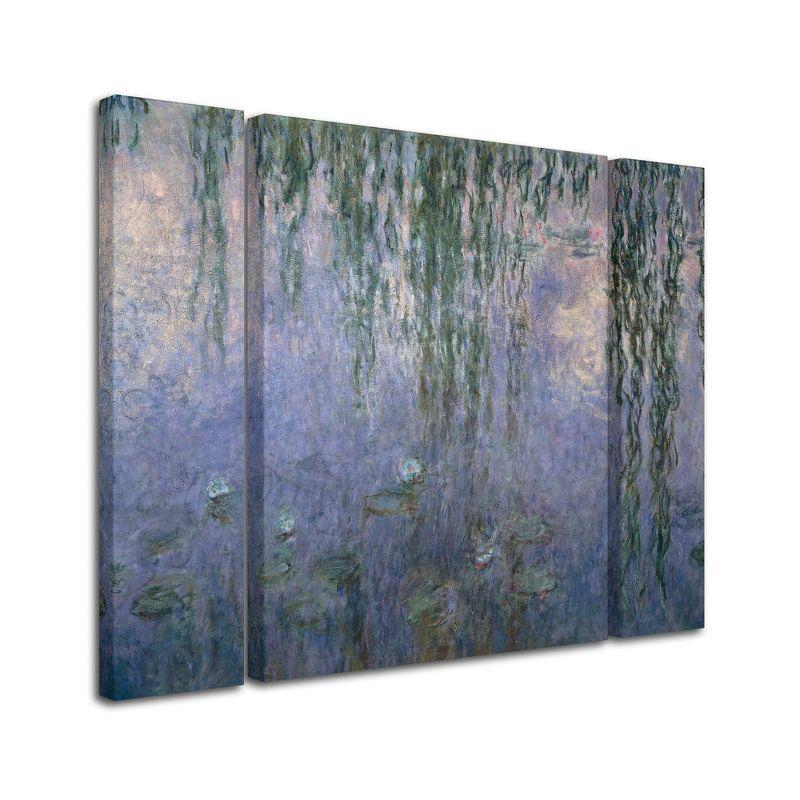 Claude Monet 'Water Lilies III 1840-1926' Multi Panel Art Set Large