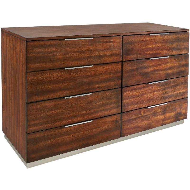 Brylin 8 Drawer Modern Dresser - SFV2112 - Dark Walnut - Safavieh Couture