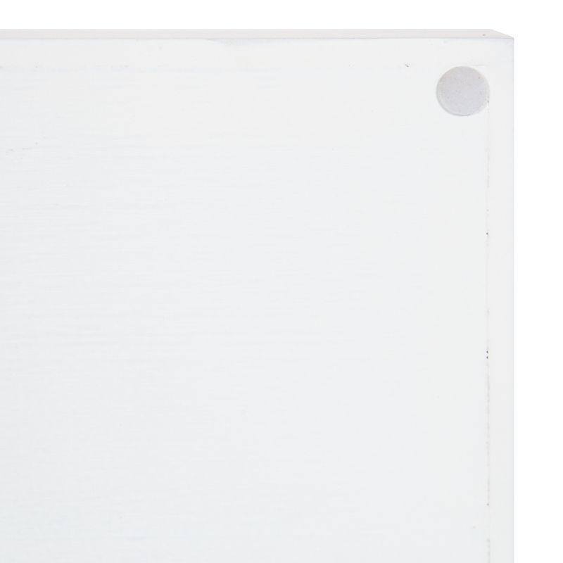 Kate and Laurel Lipton Tray, 10x24, White and Silver