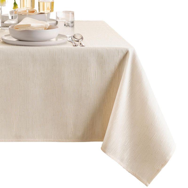 Elrene Continental Solid Texture Water and Stain Resistant Tablecloth - Elrene Home Fashions