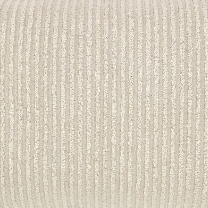 Better Trends Jullian Collection 100% Cotton Tufted Pillow Sham with Stripe Pattern Machine Washable Pillow Cover