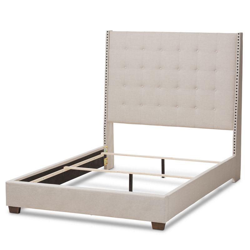 Georgette Modern and Contemporary Fabric Upholstered Bed - Baxton Studio