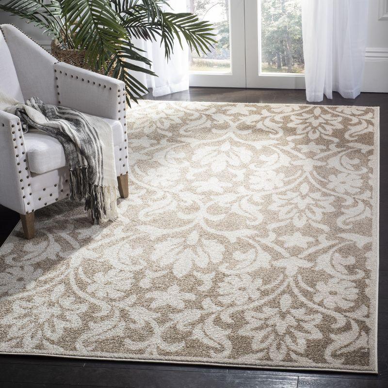Amherst AMT424 Power Loomed Indoor Area Rug - Wheat/Beige - 8'x10' - Safavieh