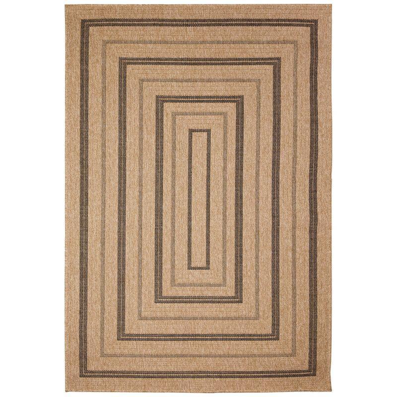 Sahara 78" Natural Synthetic Flat Woven Indoor/Outdoor Rug