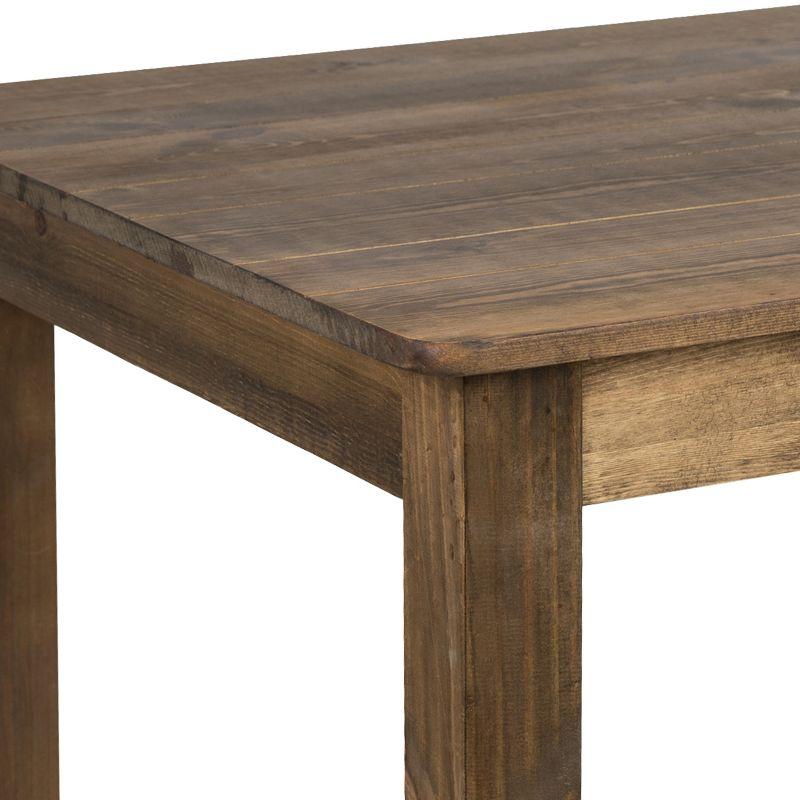 Merrick Lane Rectangular Antique Solid Pine Farm Dining Table