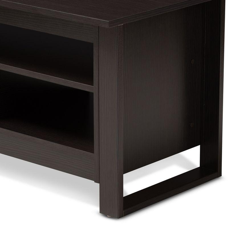 Nerissa Modern and Contemporary Finished Coffee Table Dark Brown - Baxton Studio