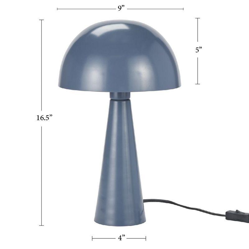 16" Mid-Century Modern Metal Mushroom Accent Table Lamp - Nourison