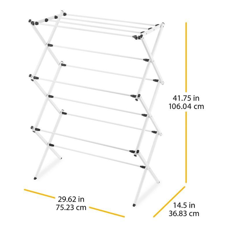 Whitmor White Steel Folding Drying Rack, 20" x 20"