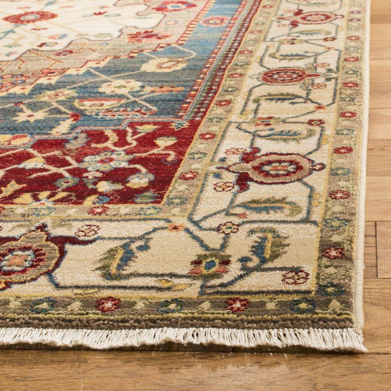 Kashan KSN306 Power Loomed Runner Rug - Ivory/Blue - 2'6"x8' - Safavieh