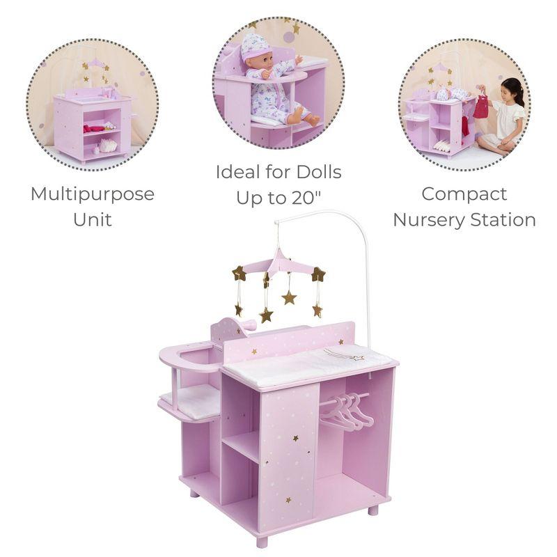 Teamson Kids Olivia's Little World Wooden Doll Changing Station