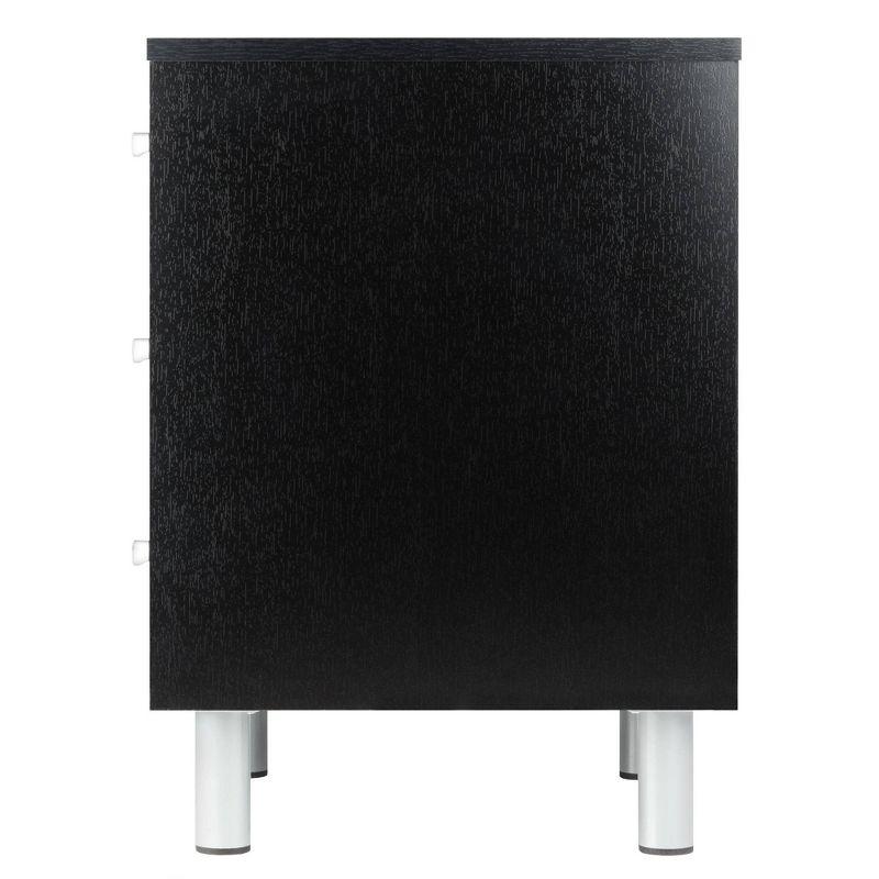 Daniel Nightstand with 3 Drawers Black - Winsome