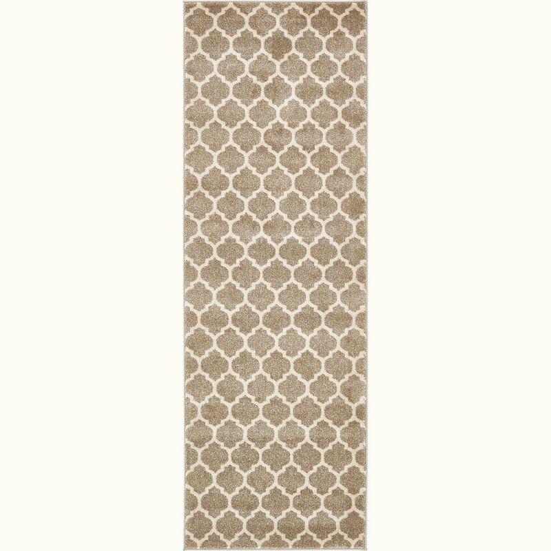 Unique Loom 2' 7 x 8' 0 Trellis Philadelphia Light Brown Area Rug