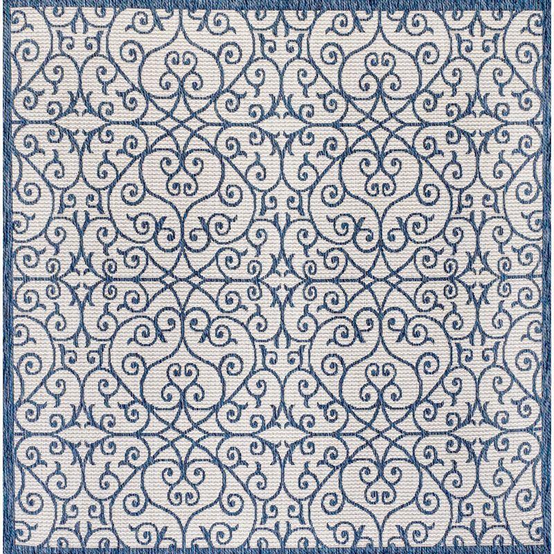 Madrid Vintage Filigree Textured Weave Indoor/Outdoor Area Rug - JONATHAN Y