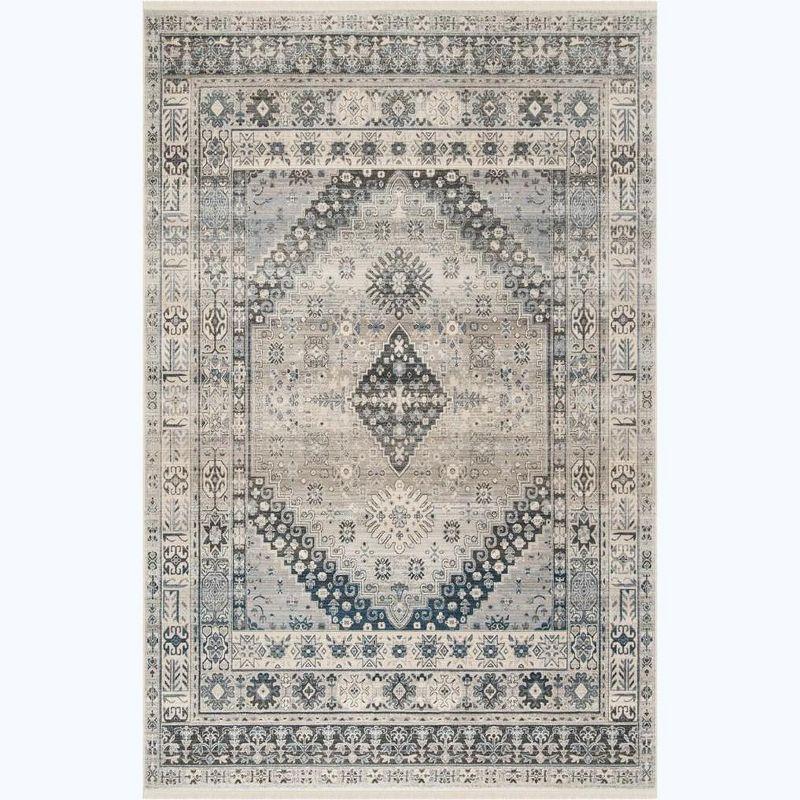 Vintage Persian VTP472 Power Loomed Indoor Area Rug - Grey/Blue - 4'x6' - Safavieh.