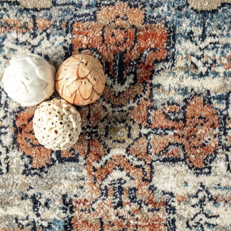Nuloom Marley Medallion 7x9 Indoor Area Rug for Living Room Bedroom Dining Room Kitchen, Beige/Ivory
