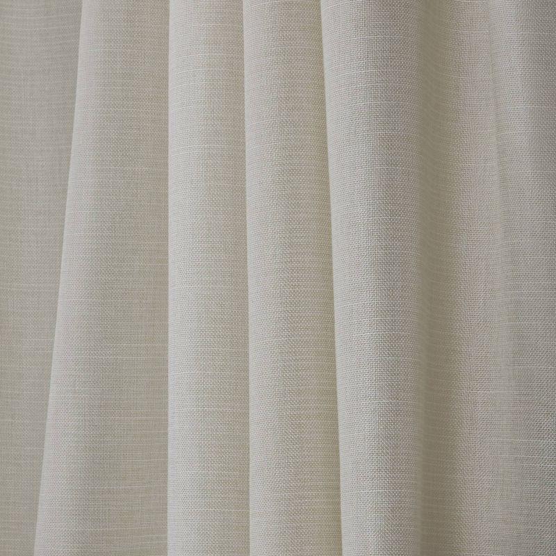 Nicole Miller Faux Linen Slub Textured Hidden Tab/Rod Pocket Top Light Filtering Curtain Panel Pair