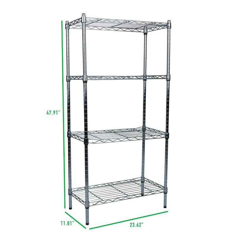 Mind Reader Storage Shelves, Garage Shelving, Storage Shelf, Adjustable, Metal, 48"H