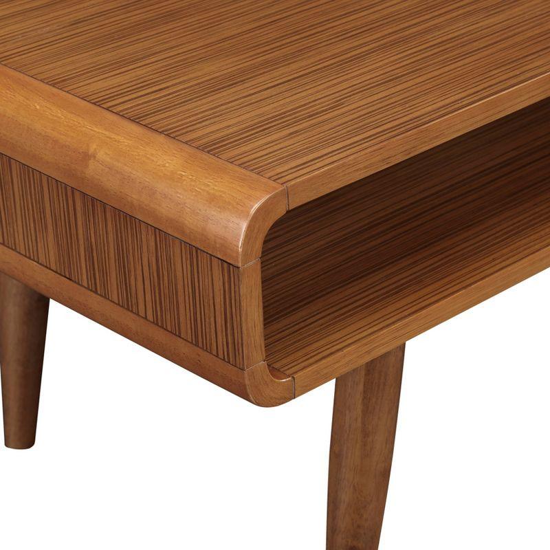 Boraam Halmstad Coffee Table Walnut: Elegant Rectangular Design, 2 Shelves, Sturdy Wood Frame