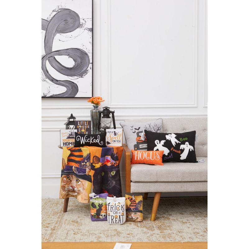 C&F Home Witch Cat-Chunk Halloween Light-Up LED Doorstop Decor