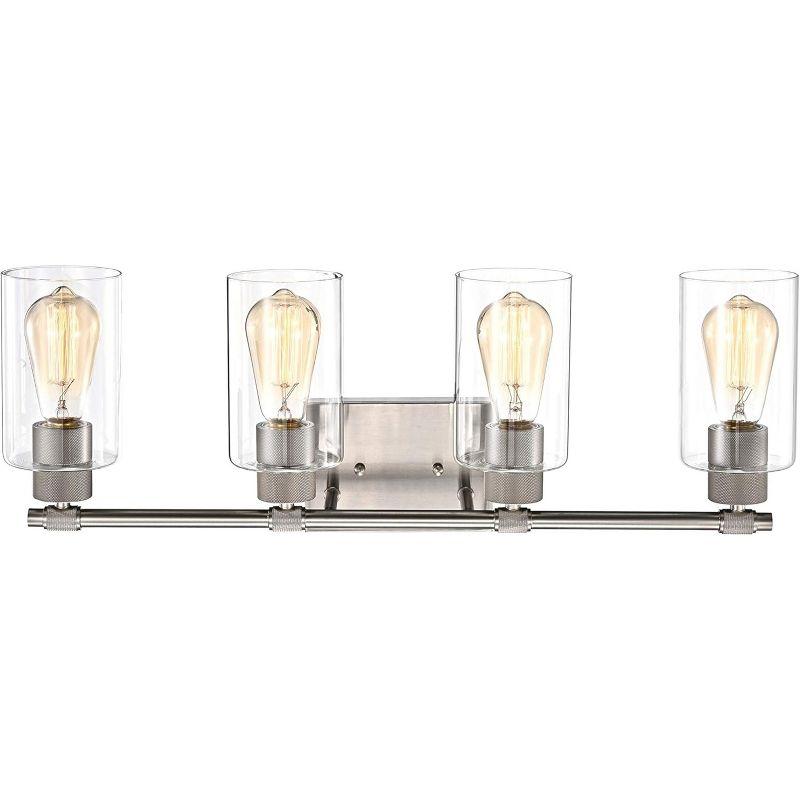Chloe Lighting Mercy Contemporary 4 Light Brushed Nickel Bath Vanity Fixture 27" Width