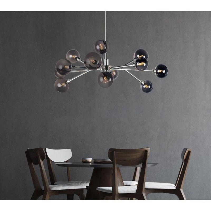 ET2 Lighting Asteroid 12 - Light Chandelier in  Polished Chrome