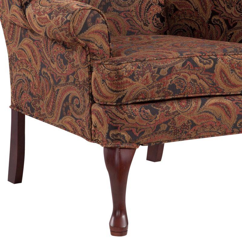 Comfort Pointe Paisley Traditional Wingback Accent Chair