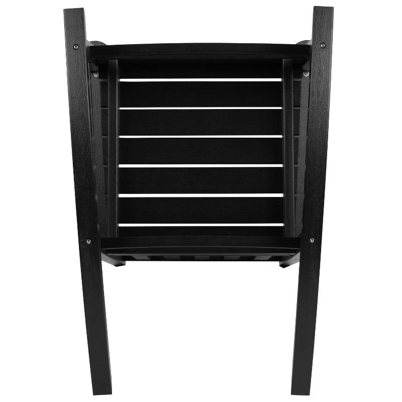 Flash Furniture Winston All-Weather Poly Resin Rocking Chair in Black