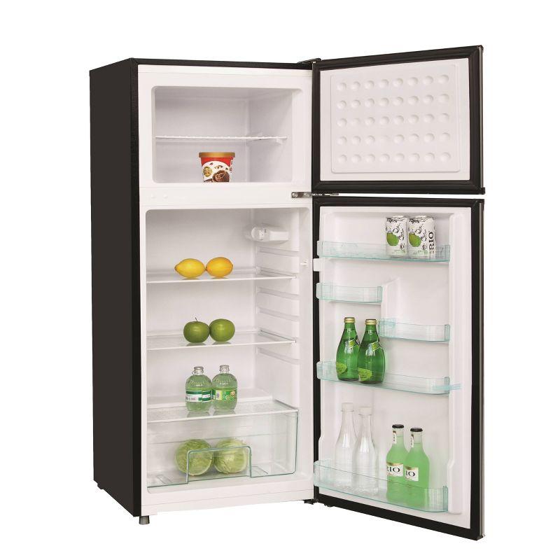 Frigidaire 7.5 cu ft top-Mount Refrigerator - Platinum: Stainless Steel, Freestanding, Adjustable Shelves, Reversible Door