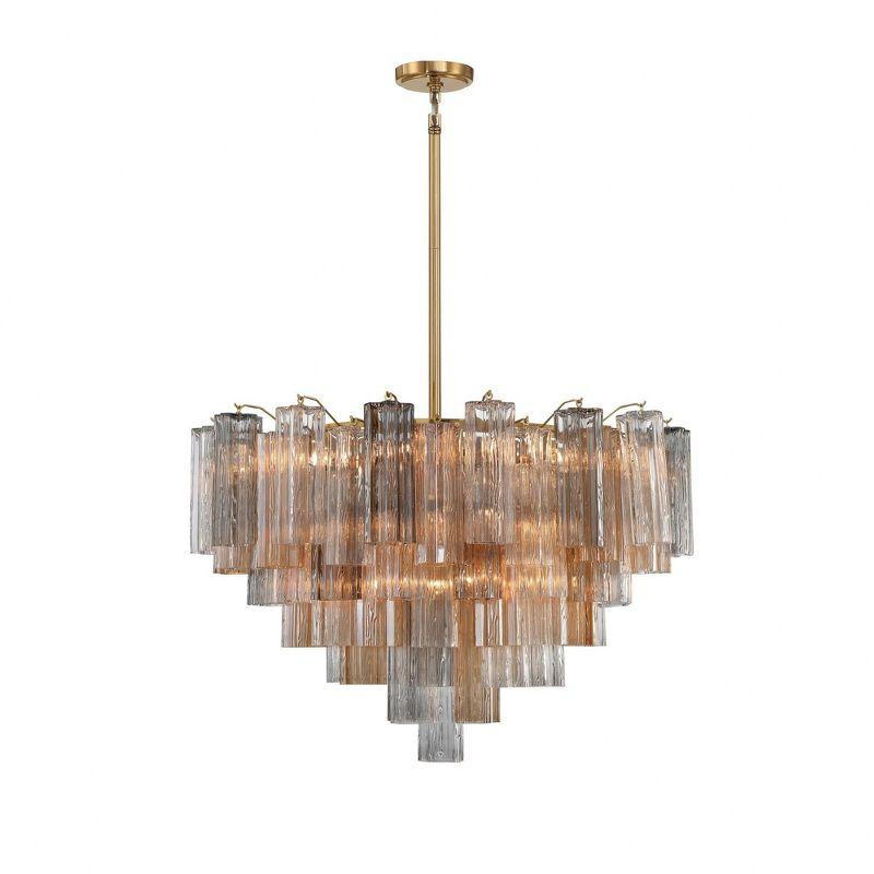 Crystorama Lighting Addis 16 - Light Chandelier in  Aged Brass