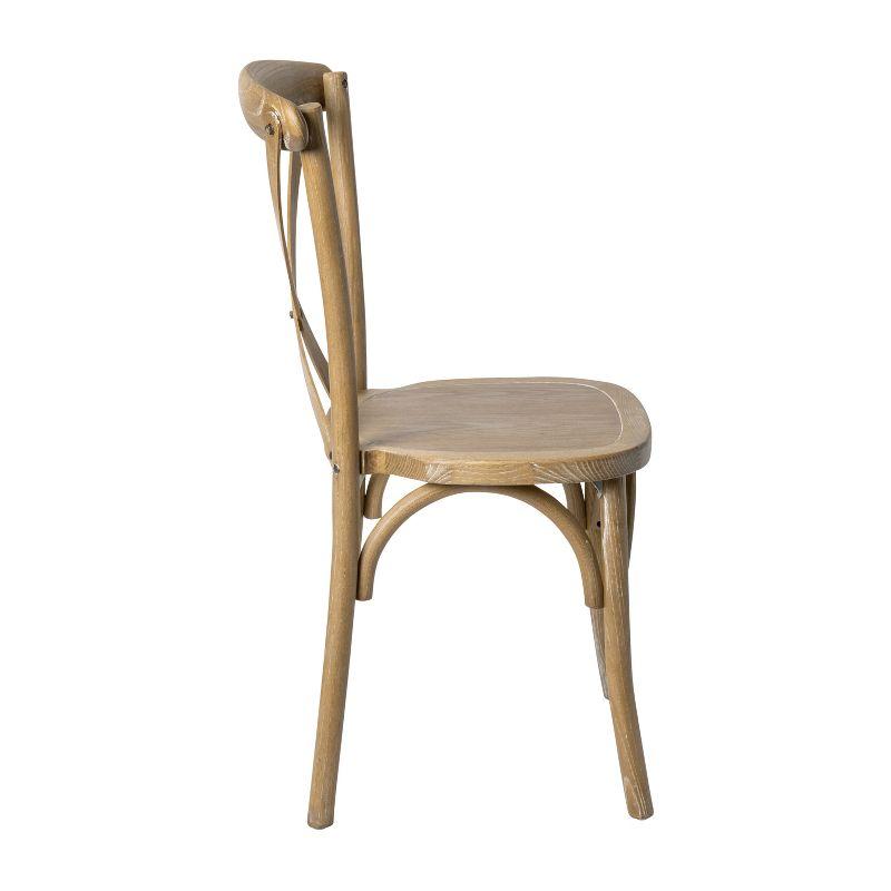 Flash Furniture 2-pack Advantage Medium Natural With White Grain X-Back Chair