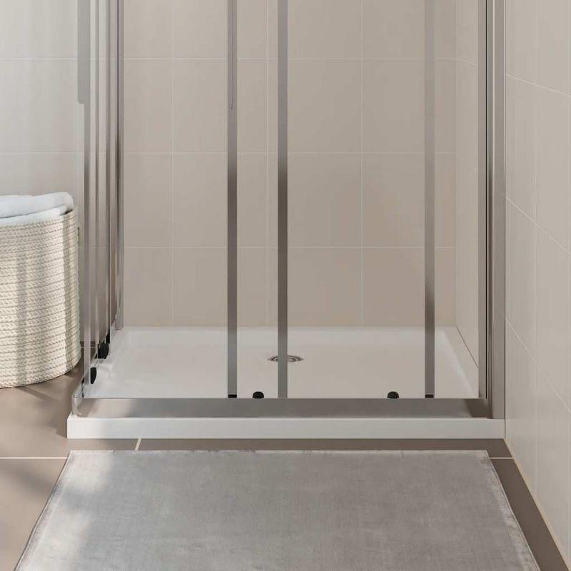vidaXL Shower Base Tray, Non-slip Bathroom Shower Pan, Reinforced ABS
