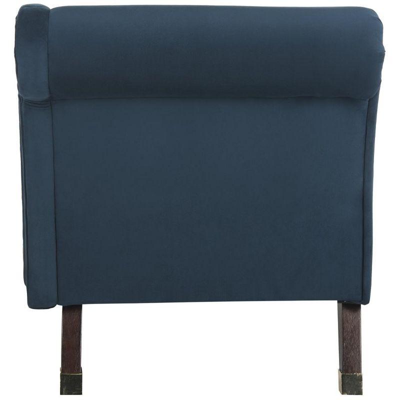 Caiden Vevlet Chaise with Pillow - Navy - Safavieh.