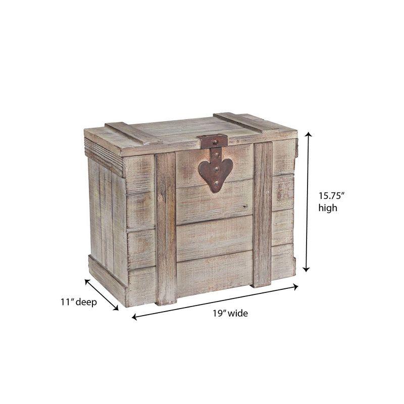 Household Essentials Small Antiqued Decorative Trunk