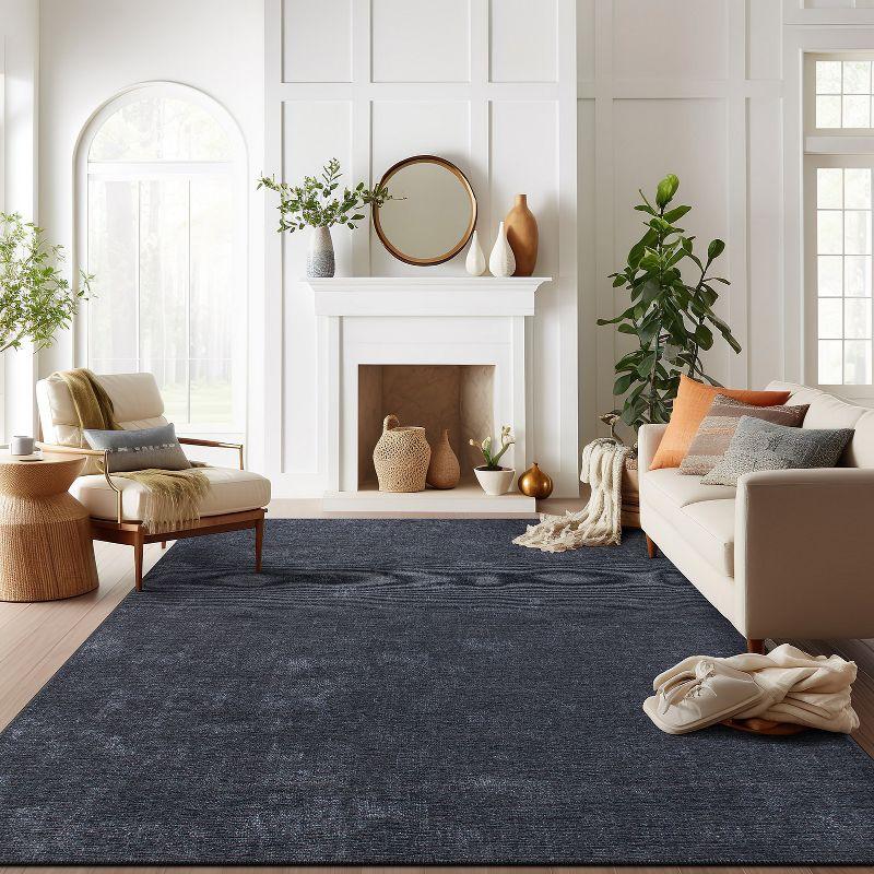 World Rug Gallery Contemporary Solid Machine Washable Area Rug