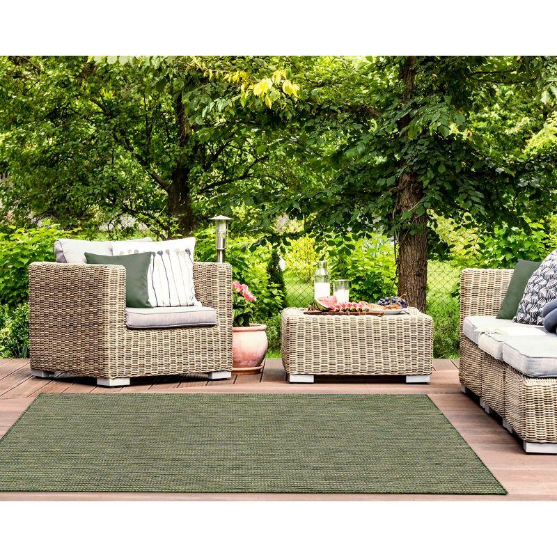 Liora Manne Carmel Texture Stripe Indoor/Outdoor Rug Green 7'10" x 9'10"