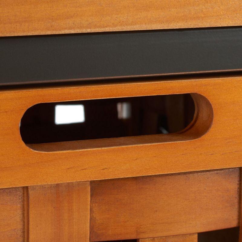 Isaac Storage Bench - Honey Oak - Safavieh